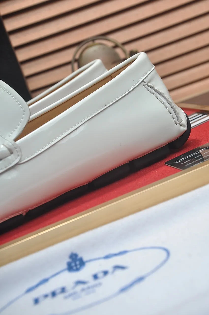 Men's Men's Shoes💰420💶【PRADA】 (High-end Niuli) New 🍀PRADA - Prada Doudou Shoes! Made of imported original cowhide, the inner top layer is comfortable cowhide lining! Original wear-resistant rubber outsole! High quality products! Code number 38-45 (45 customized)
